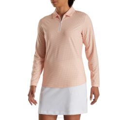 estampa de melão houndstooth L6VB2378 camisa de proteção solar feminina melão houndstooth estampado Footjoy