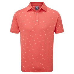 laranja L6VB927 cardume de peixes estampa lisle laranja Footjoy