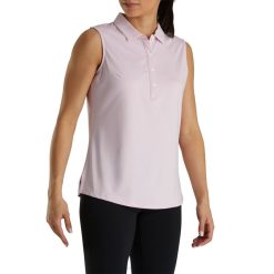 luz rosa L6VB2414 rosa claro sólido lisle sem mangas feminino Footjoy