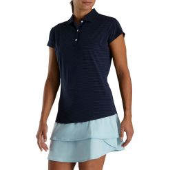 marinha L6VB2398 manga boné listra tonal feminino marinho Footjoy