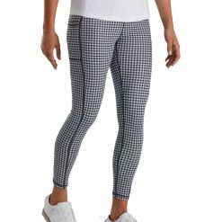 preto L6VB2449 legging com estampa houndstooth feminina preta Footjoy