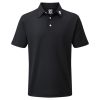 preto L6VB79 stretch piquê preto sólido Footjoy