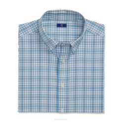 tinta azul crepúsculo branco L6VB1896 xadrez tecido super macio com tinta azul crepúsculo branco Footjoy