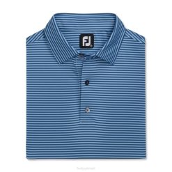 tinta-crepúsculo azul L6VB1851 lisle alimentador listra auto colarinho azul-escuro Footjoy