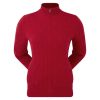 vermelho L6VB1430 pulôver feminino vermelho com zíper completo Footjoy